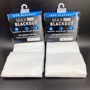 Max 100 Blackout 100% Noise Reducing Grommet Top 2 Panels White 38x84 Org $100